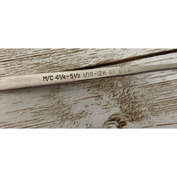 MCM Etched Silver Tone Cat Eye Eyeglass Frames 12K White GF USA 4-1/4-5-1/2 - Picture 11 of 15